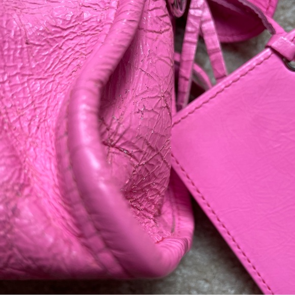 BALENCIAGA MINI CITY BUBBLEGUM PINK CROSSBODY BAG - Picture 7 of 11